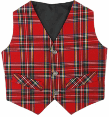 Kids Tartan Waistcoats- Royal Stewart